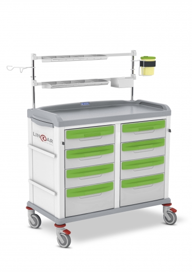LINKAR Anesthesia/Intensive Care trolley, 45+45 cm drawers...