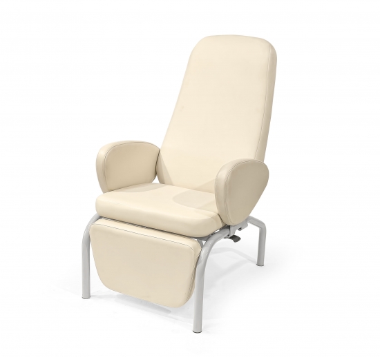 Easy chair with backrest and leg rest adjustment by...