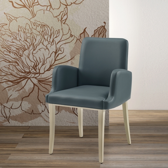 Upholstered small armchair