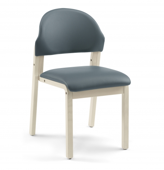 Chair with upholstered backrest and seat